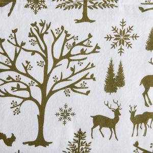 Комплект постельного белья Madelinen из турецкой хлопковой фланели премиум-класса с принтом, цвет Olive Woods