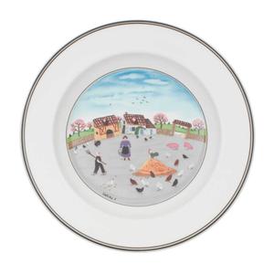 Тарелка суповая Villeroy & Boch Design Naif Hühnerhof, 22,1 см, белый