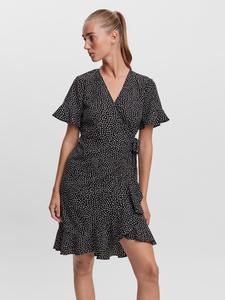 Платье Vero Moda Kurzes Wickel mit Rüschen VMHENNA, черный
