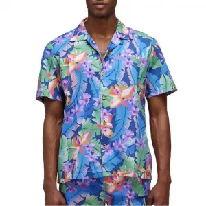 Рубашка с коротким рукавом Sundek Floreale all over, синий