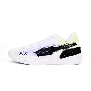 PUMA Clyde Hardwood Team Infinite Dimension Cushioning, износостойкие низкие баскетбольные кроссовки Unisex Purple Green
