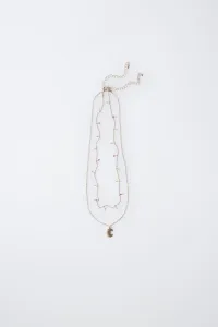 Набор из двух подвесок в виде круассанов Zara, золотой