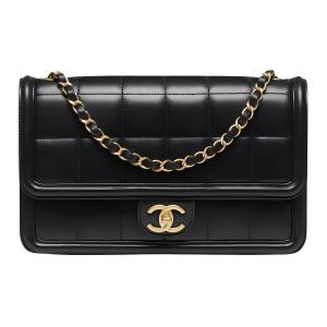 CHANEL Кожаная сумка через плечо женская черная