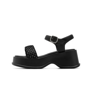 C°BANNER Женские сандалии на одной застежке черные, цвет Black