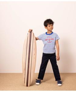 Футболка с короткими рукавами из джерси Slub Petite Marinière