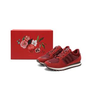 Ограниченная коллекция CNY. Нескользящие и износостойкие легкие низкие повседневные туфли для женщин BELLE, Burgundy Box