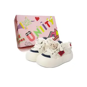 Износостойкие легкие дышащие низкие скейтерские туфли с эффектом увеличения роста для женщин UNIITY, красный/синий