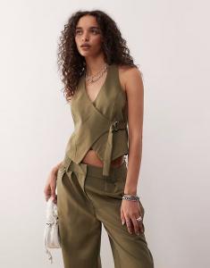 Приталенный жилет цвета хаки Collusion