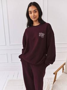 Свитшот с вышитым логотипом Chelsea Peers, Burgundy