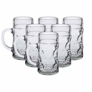 Пивная кружка van Well Мерные кружки 1 л, набор из 6 штук, прозрачные Van Well, прозрачный