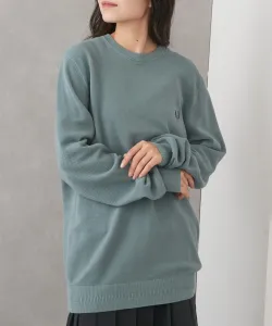 FRED PERRY/Джемпер с пике/Хлопковый трикотаж с круглым вырезом от Fred Perry