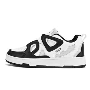 Износостойкие низкие кроссовки для скейтбординга унисекс TFKY, Black White