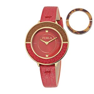 Часы Furla Women's Club с красным циферблатом из телячьей кожи