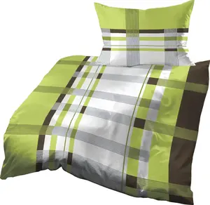 Постельное белье 140x200 + 70x90 см, хлопок мако-сатин, 28117, зеленый Gerald Wittmann