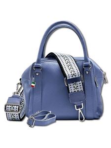 Наплечная сумка Florence Umhängetasche, Citytasche Leder blau ca. 22cm