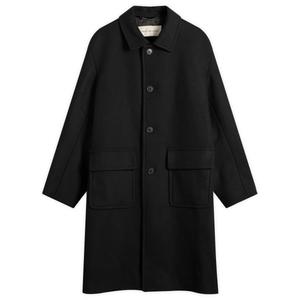 Шерстяное твиловое пальто Dries Van Noten, black