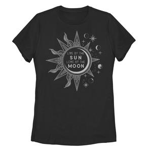 Футболка с рисунком Sun Moon Phases для юниоров «Love by the Moon», черный