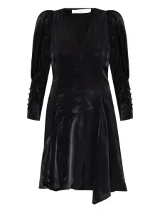 Платье мини асимметричного кроя с объемными рукавами Iro, черный