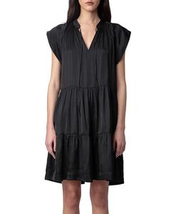 Платье Rito из многоуровневого атласа Zadig & Voltaire, черный