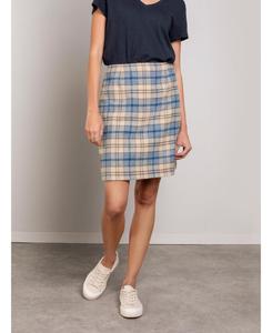 Женская кельтская шерстяная юбка Celtic & Co, Oatmeal / denim