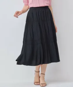 Юбка-карандаш с полосатым узором «Добби» Suite, цвет Black [005]