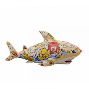 Креативная китайская акула плюшевая игрушка мягкая кукла высота 60см/80см CHONGRONGLIANYU, желтый