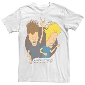 Мужская футболка с плакатом Beavis & Butthead So Broken Group Shot Licensed Character, белый