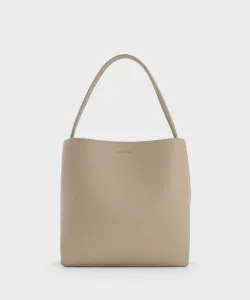 Сумка-тоут Leia Charles & Keith, цвет Taupe