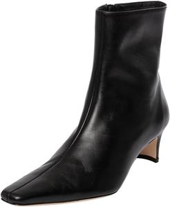 Женские модные ботильоны Miss Left с боковой молнией, низким каблуком, квадратным носком, зимние, для вечеринок и повседневной носки, размер 4-16 US, Black