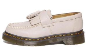 Dr.Martens Женские кожаные мокасины Dr. Martens Adrian Virginia с кисточками цвета «Vintage Taupe»
