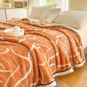 Disney Плед двухслойный утепленный 180х220 см, 2,5 кг, фланель, волнистый узор