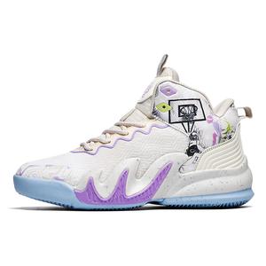 Непромокаемые износостойкие амортизирующие баскетбольные кроссовки высокие Unisex GQWE, бело-серые