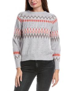 Форте Кашемир Свободный альпийский кашемировый свитер Forte Cashmere, серебряный мультиколор