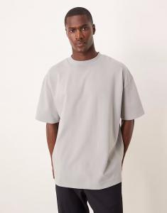 Футболка свободного кроя ASOS DESIGN breathMAX серого цвета