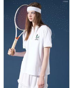 Рубашка-поло с застежкой-молнией до середины груди/Питер Пэн Disney Collection By American Holic, цвет Off White