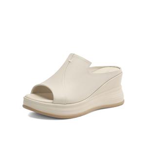 BOERDIQI Женские полиуретановые противоскользящие тапочки PU бежевые, цвет Beige