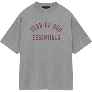 Jersey Crewneck Tee Fear Of God Essentials, серый