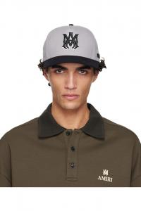 Amiri Серо-Черная двухцветная кепка с контуром