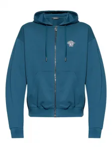 Худи на молнии Versace, синий