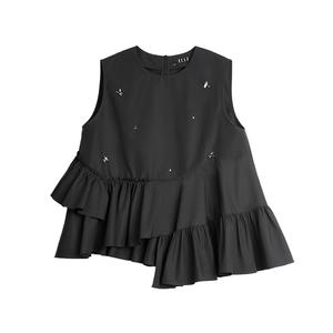 ELLE Футболка Women's Black Crew Neck Moderate