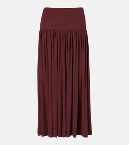Юбка макси из собранного джерси Aya Muse, бордовый