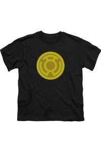 Футболка Green Lantern с желтым символом для детей Gildan