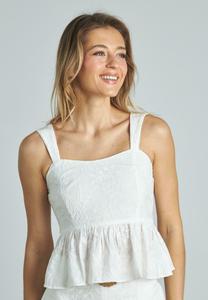 Блуза BORDADOS TIRANTE ANCHO - Top Alma en Pena, белый