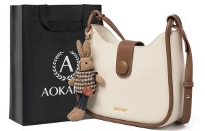 Сумка через плечо AOKANG, Молочный коктейль белый