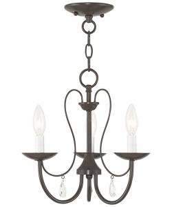 Металлическая люстра Mirabella с 3 плафонами Livex, цвет bronze