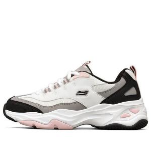Кроссовки d'lites low-dad shoes white/black/pink Skechers, белый