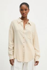 Рубашка с льном Answear.Lab, коричневый