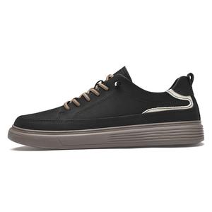 Лёгкие износостойкие и нескользящие низкие скейтерские кроссовки мужские Mulinsen, бежевый [Кожаная обувь Размер: Спортивная обувь 41 = Размер 40 в этой модели]