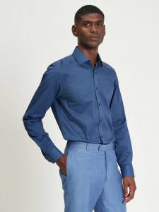 Формальная рубашка Regular Fit с гео-принтом Target из хлопковой смеси Ben Sherman, Navy