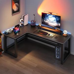 Игровой стол Naijia угловой 160x120 см, левосторонний, карбон